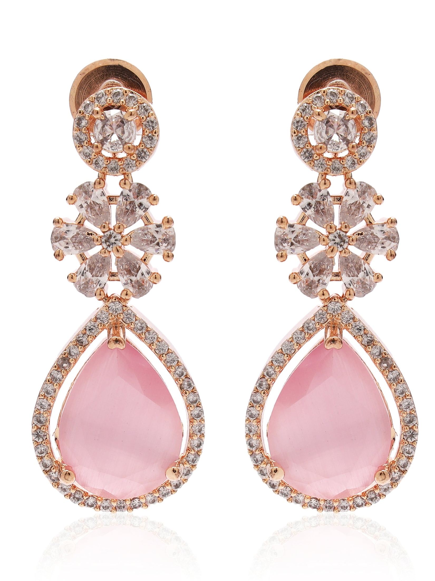 Sophisticated Blush Pink Tear Drop Earring