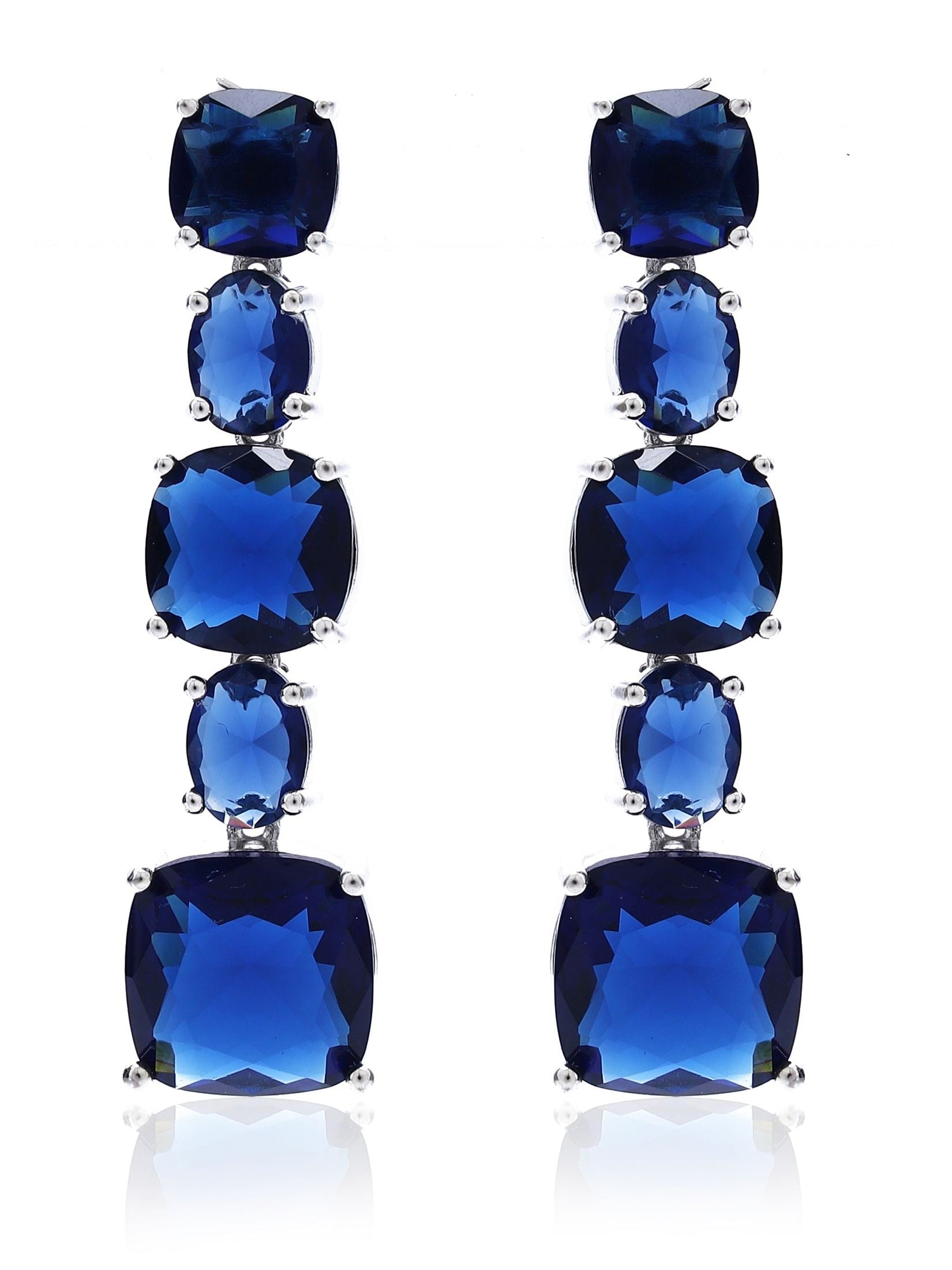 Deep Blue MultiShape Dangler Earring