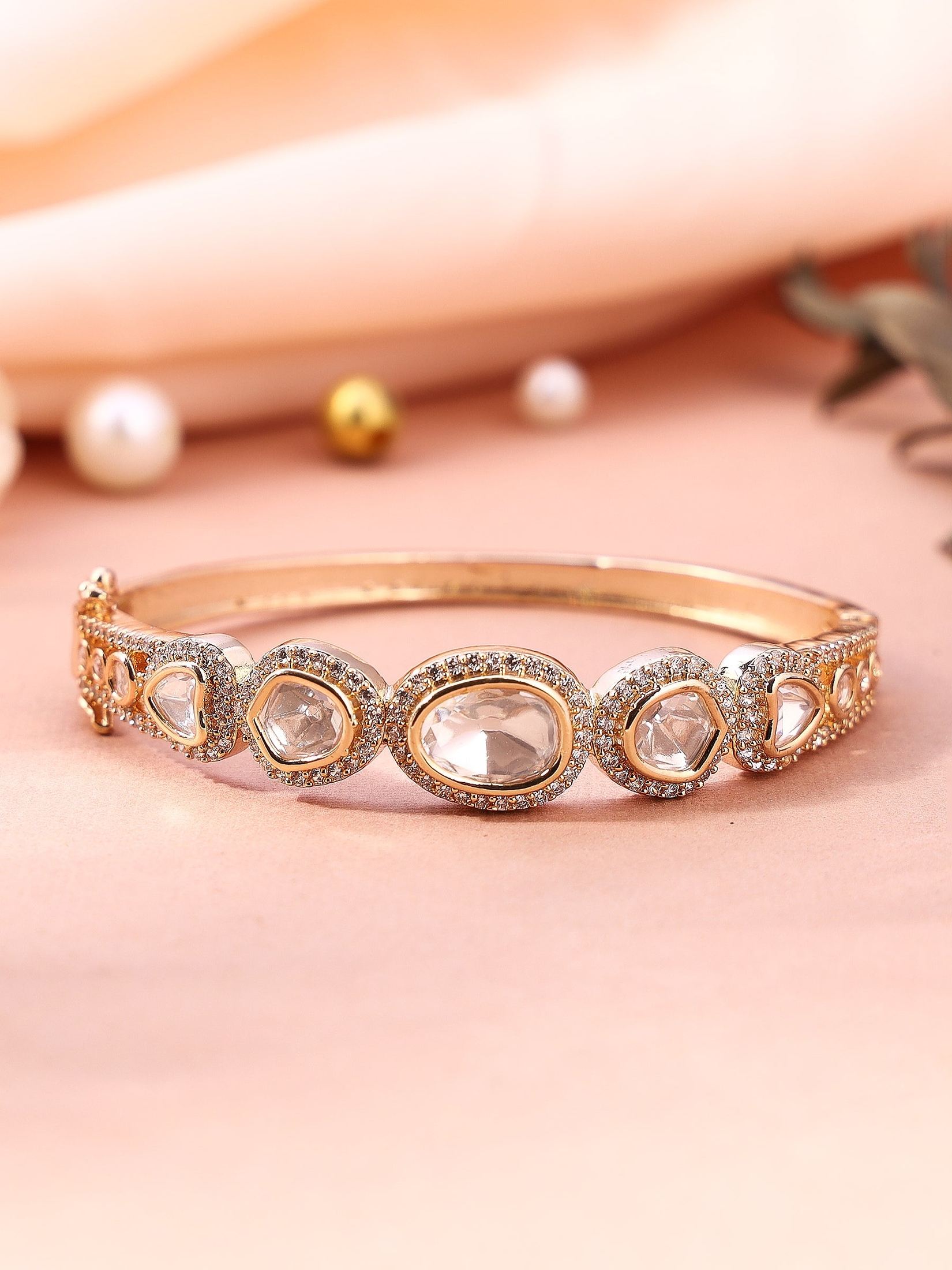 Classic Kundan American Diamond Bangle