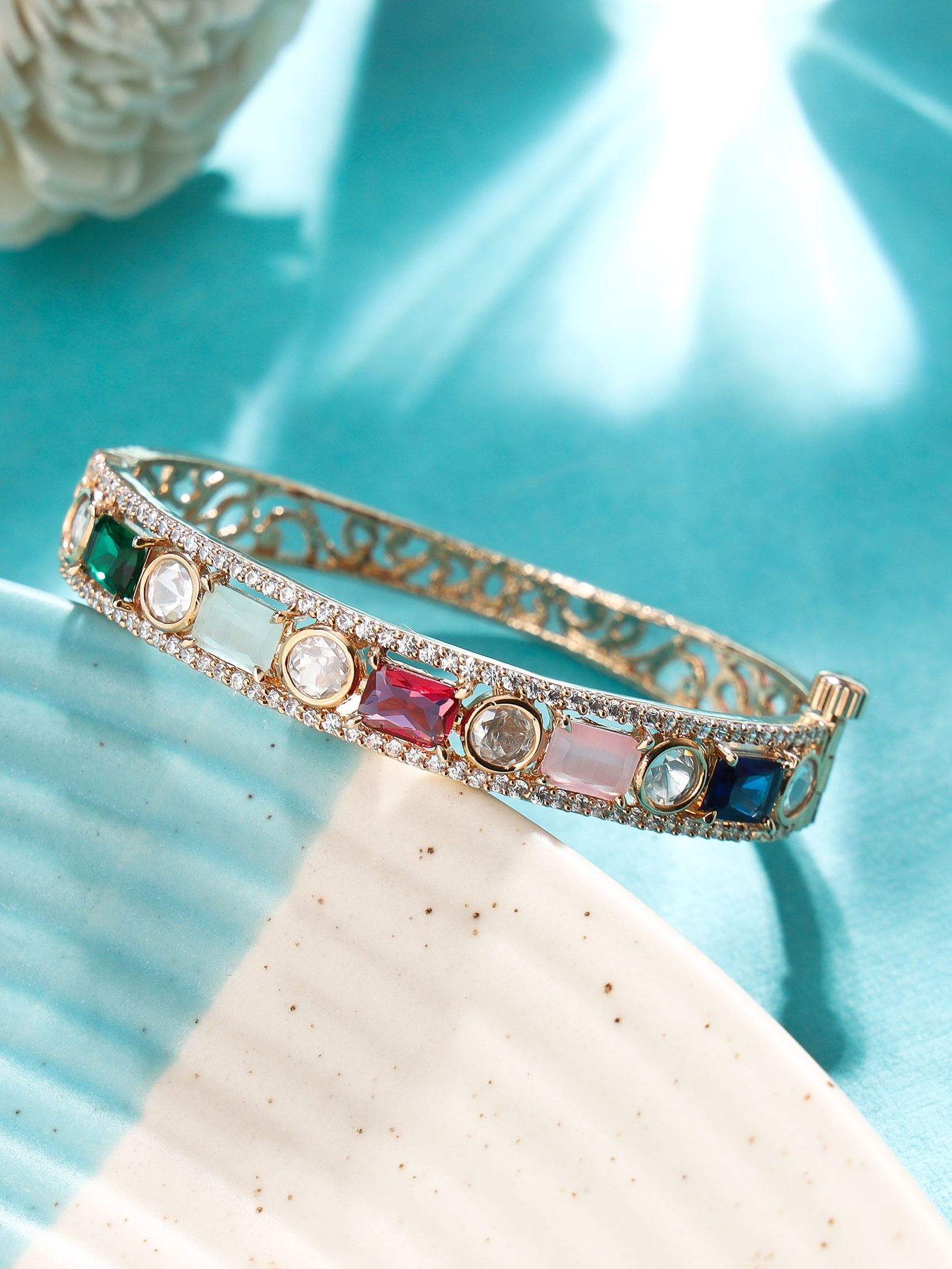 Sophisticated Partywear Multistone Pastel Bracelet