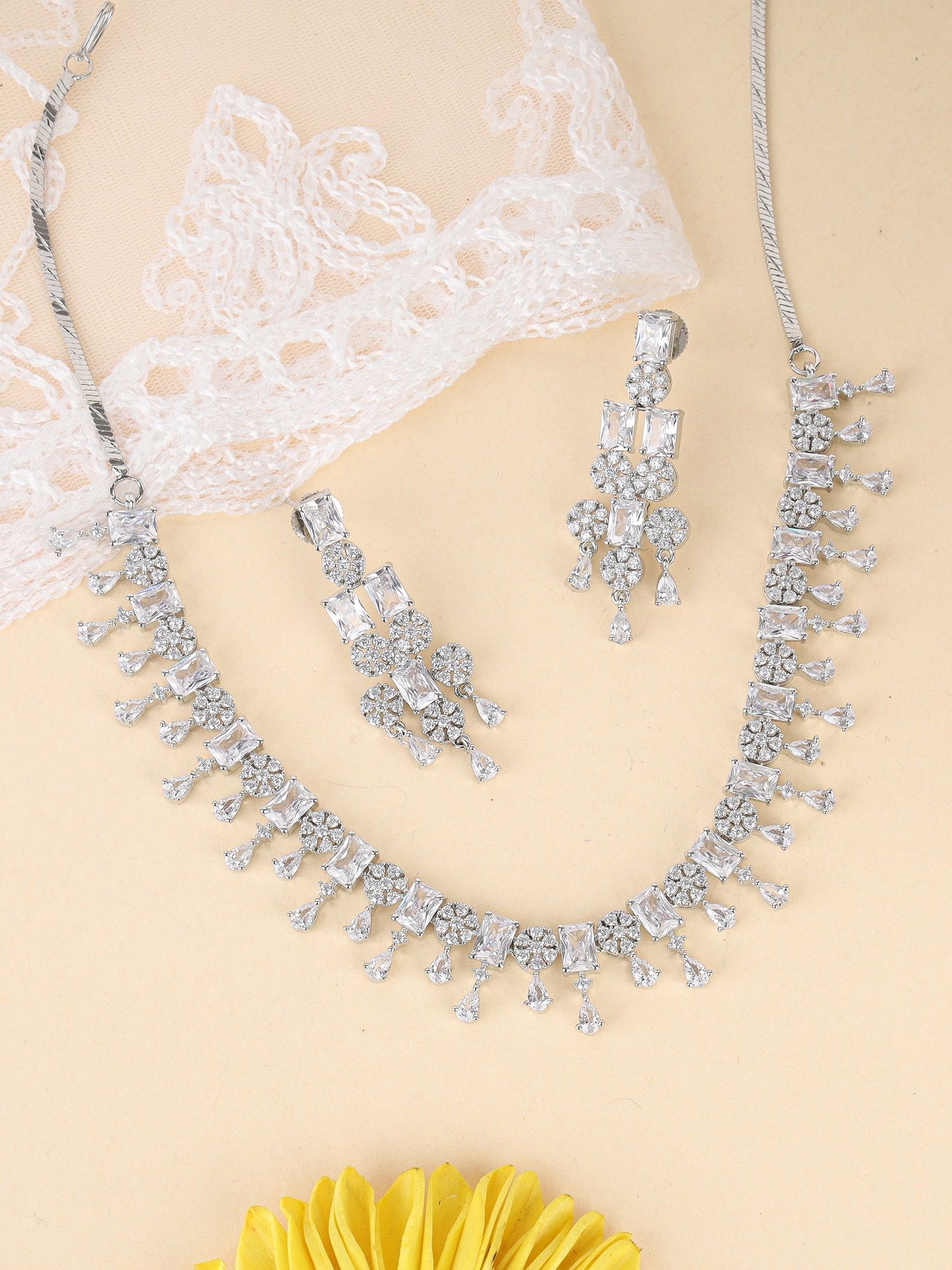 Sparkle Necklace with American Diamonds