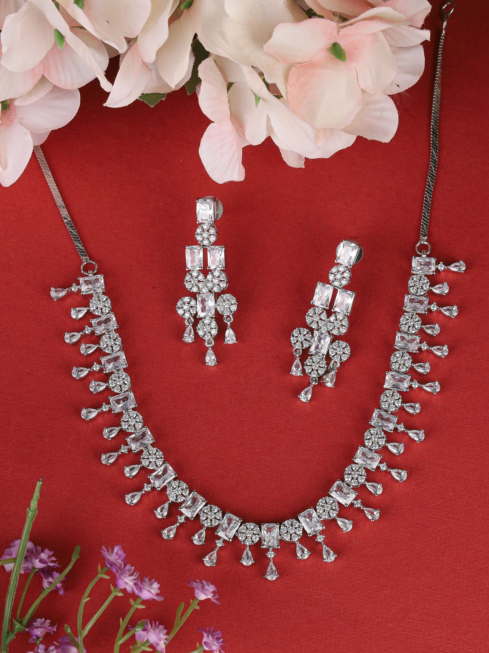 Sparkle Necklace with American Diamonds